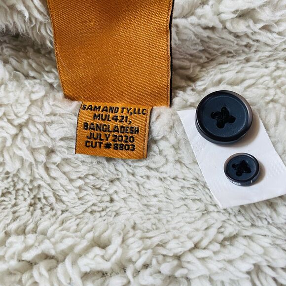 TAILOR VINTAGE Men's S Plaid Flannel Sherpa Fleece Lined Shacket Grunge Workwear - Picture 7 of 15